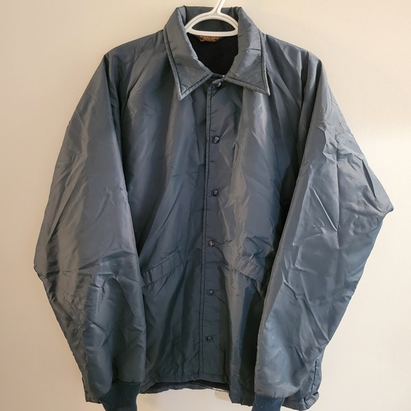Vintage Pla Jac By Dunbrooke Snap Button Jacket Men's Size Large Blue USA Made - Picture 1 of 9